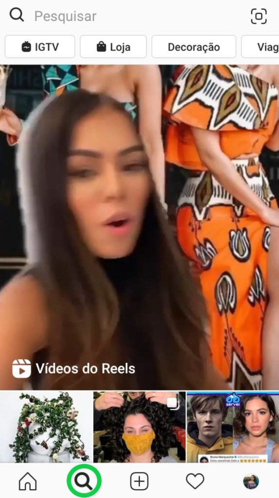 Vídeos do Reels na Aba Explorar