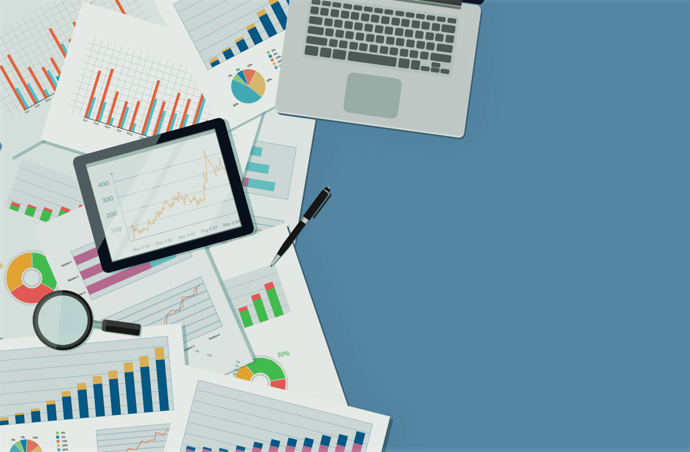 gráficos e indicadores de marketing de performance