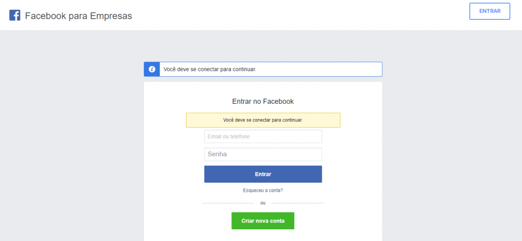gerenciador de negócios facebook
